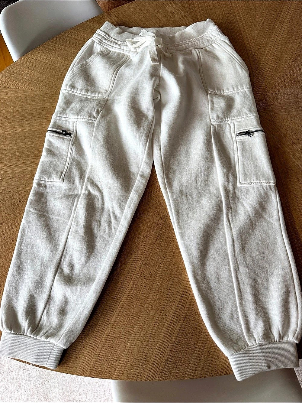 daily practice White Cargo Jogger Pants Size XS Like New